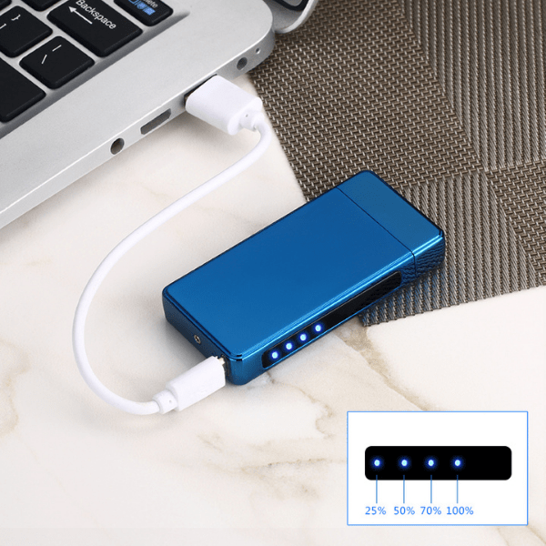 Blue plazma öngyújtó töltés közben